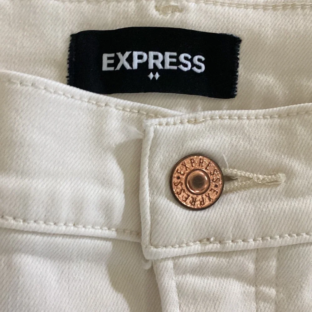 Express skinny high rise off white jeans size 12 - Picture 2 of 5